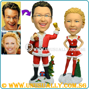 Custom 3D Sweet & Lovely Christmas Couple Figurines